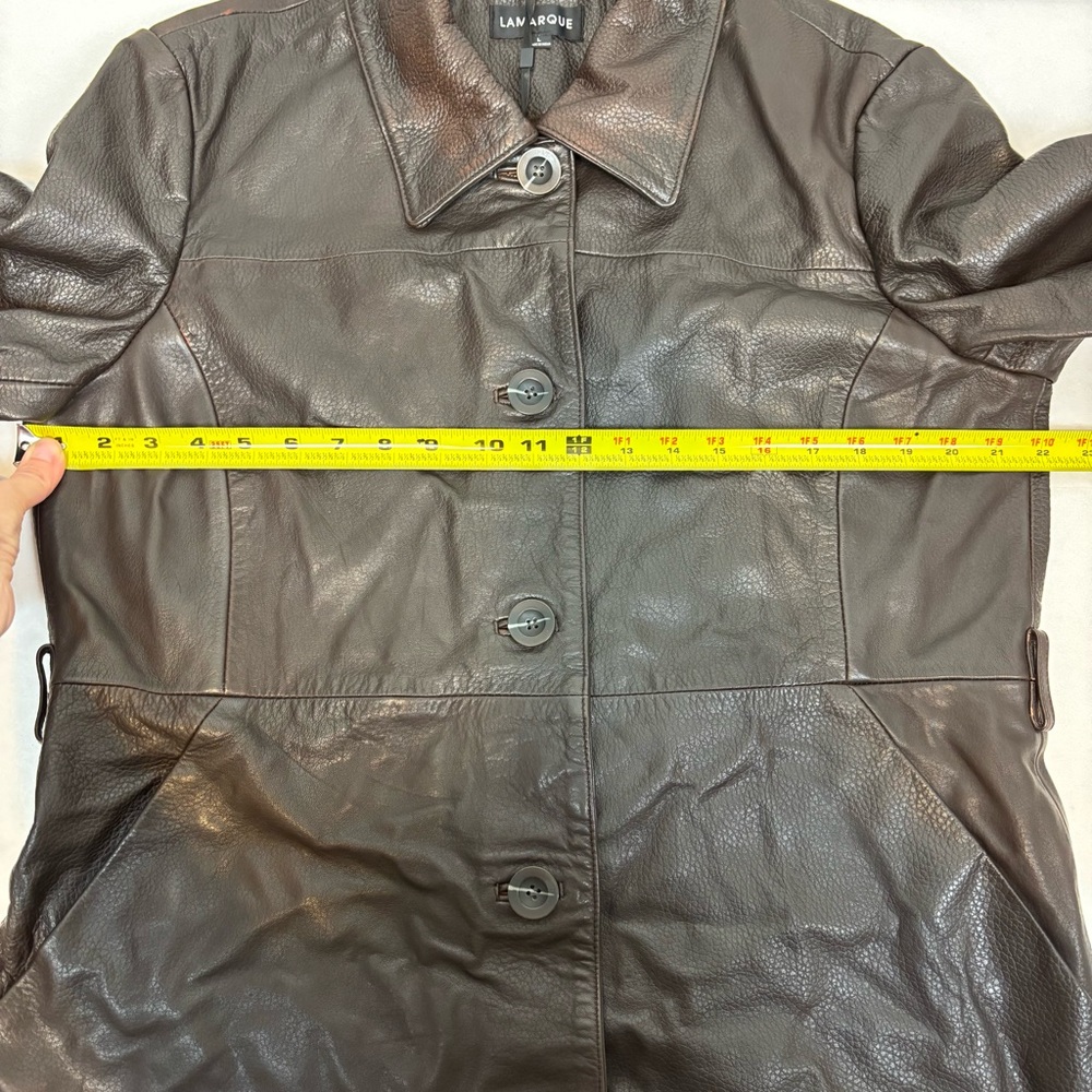 LAMARQUE Marlowe Coat in Rub Off Brow Size L - Picture 10 of 11